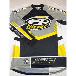 Vtg Answer Racing Motocross Jersey Men Large Long Sleeve 90s Made In USA